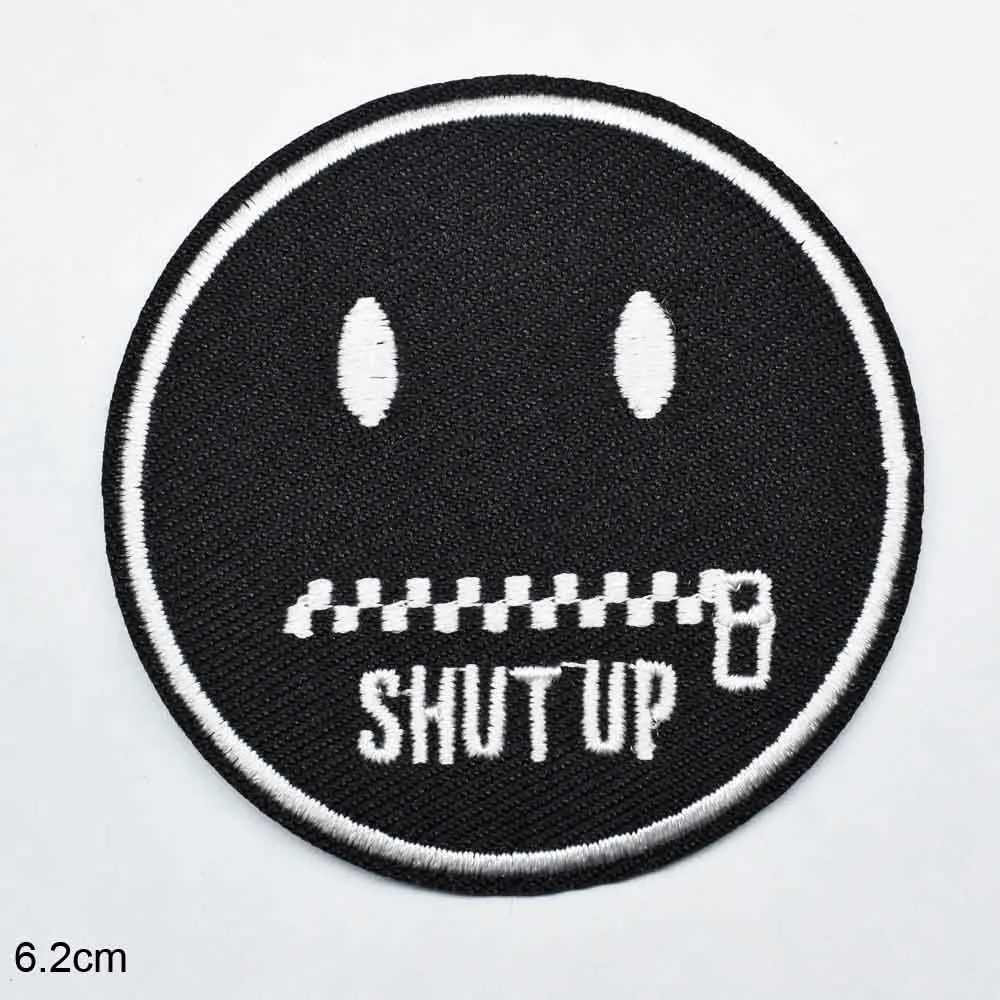 Shut Up Lip Iron On Words Embroidered Clothes Patches For Girl Woman Clothing Stickers Garment Wholesale | Дом и сад