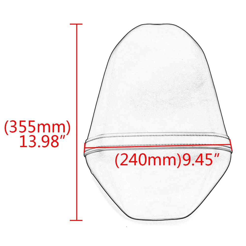 Черный кожаный чехол для заднего пассажирского сиденья мотоцикла подушка Yamaha MT07