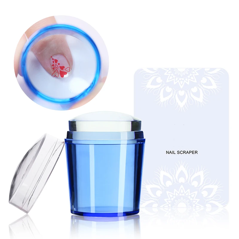 Прозрачный скребок для стемпинга ногтей набор шаблон дизайна Гель лак