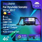 Автомагнитола TIEBRO 2DIN Android 10 для Hyundai Sonata 7 LF 9 2014-2017 8G + 128G Авторадио GPS навигация автомобильный стерео Bluetooth плеер