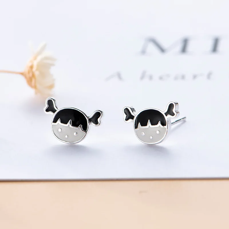 Lidavi 925 Стерлинговое Серебро милые серьги для маленькой девочки Мультяшные с