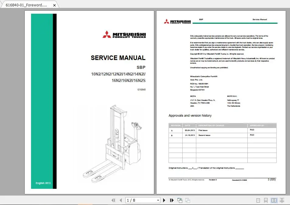 Для полноразмерных моделей вилочных погрузчиков Mitsubishi обновление DVD [03 2020]|ПО| |