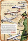 Самолеты Convair, жестяная вывеска, настенное украшение, винтажная алюминиевая вывеска в стиле ретро