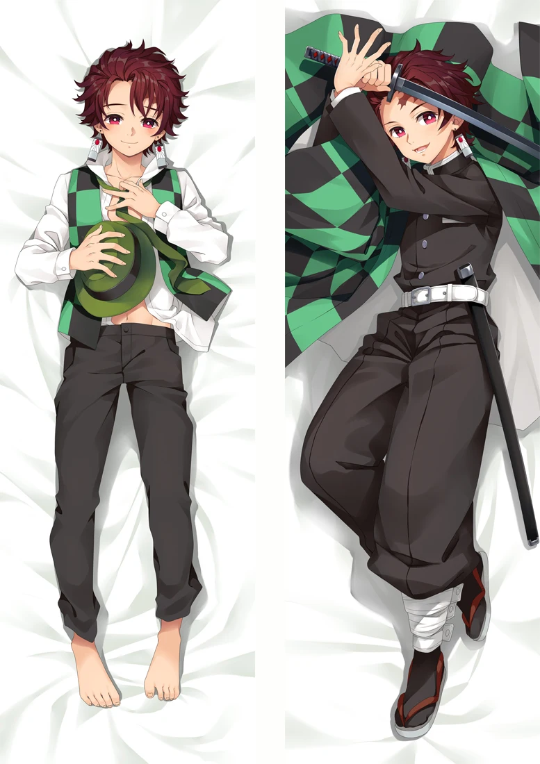 

Kimetsu no Yaiba Demon Slayer Kamado Tanjirou Cosplay Dakimakura Hugging Body Pillow Case Gift