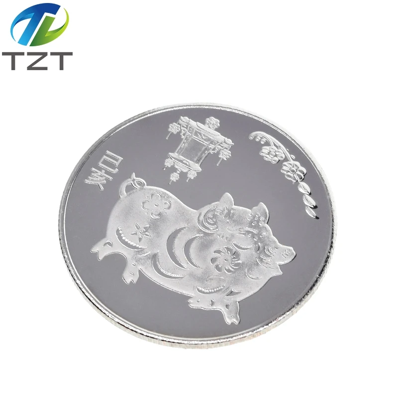 Памятная монета Счастливая Свинка TZT 2019 год свиньи отправляет благословные