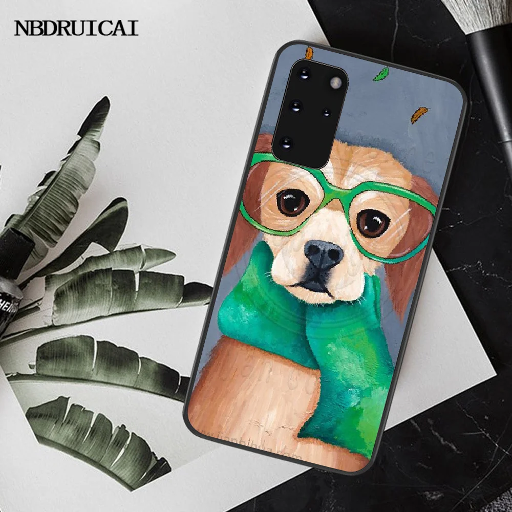 PENGHUWAN Kawaii Cat Cute Dog Black Soft Shell Phone Case Capa for Samsung S20 plus Ultra S6 S7 edge S8 S9 S10 5G | Мобильные