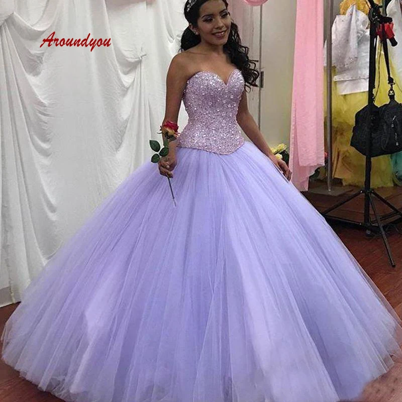 

Lavender Long Evening Dresses Party Sexy Plus Size Luxury Ball Gown Women Ladies Prom Formal Dresses Evening Gown