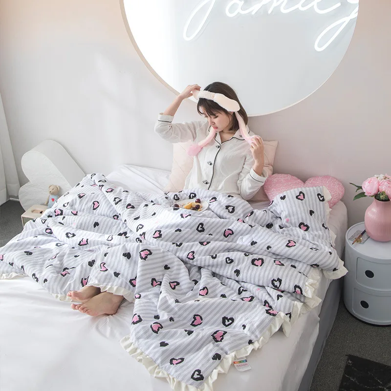 Denisroom милое летнее одеяло с морковкой кружевное комфортное и теплое кондиционер