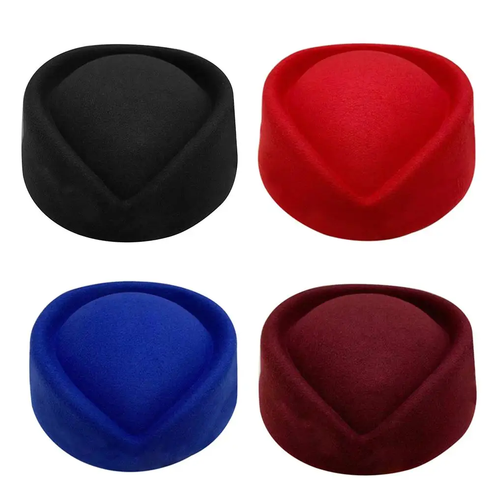 Пилотка стюардессы воздушный пилотка мода классический сплошной цвет дикий