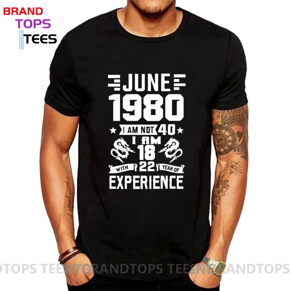 

Best quality was born in June 1980 vintage Men's Short Sleeves Tshirt classic father's day is the best birthday gift Tees