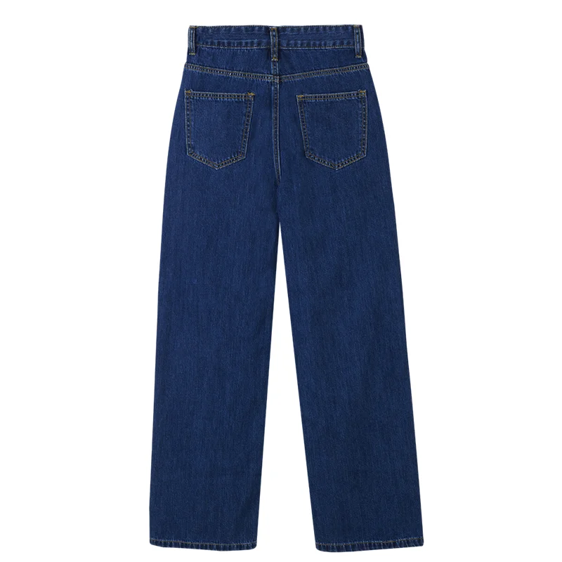 

FAKUNTN Vintage High Waist Women's Straight Jeans Autumn Baggy Streetwear Harajuku Fashion Girl Denim Trouser Wide Leg Pants
