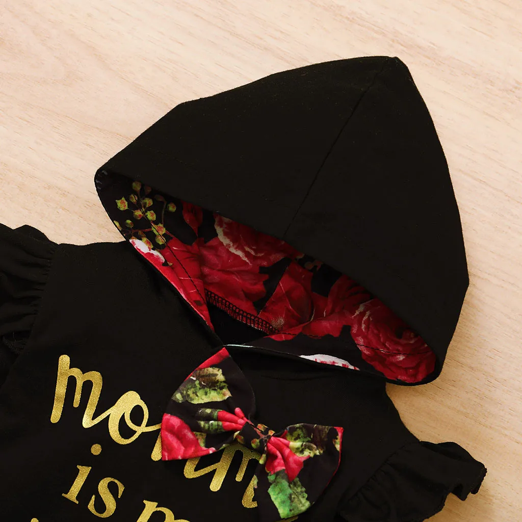 Детская одежда для девочек толстовка с длинным рукавом и надписью Momo Is Best принтом