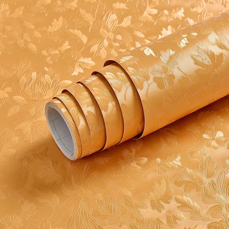 3 м новый золотой пион Дамаск тисненые обои рулон домашний Декор Гостиная спальня
