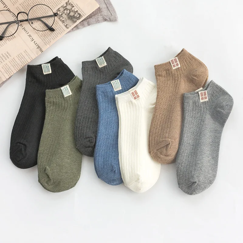 1 пара Для мужчин короткие носки черный белый цвет Стиль Повседневное НЧ до