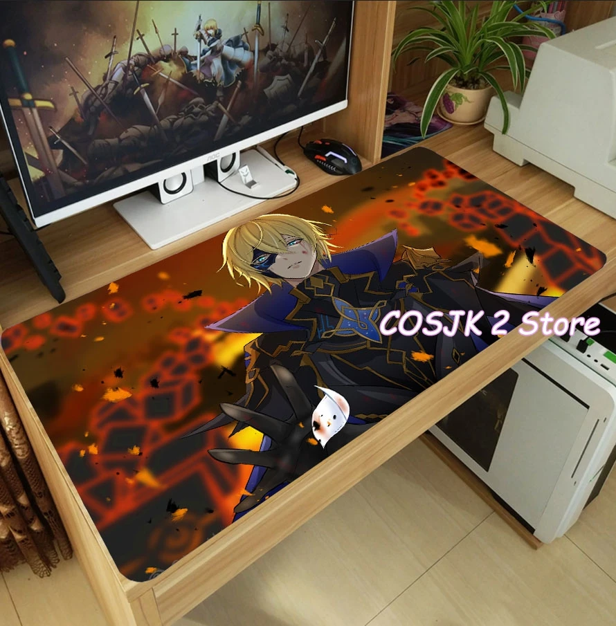 

Игровой коврик для мыши с аниме Genshin Impact Dainsleif Lumine Kaeya, утолщенный игровой коврик для ноутбука, коврик для клавиатуры, игровой коврик, подарок ...