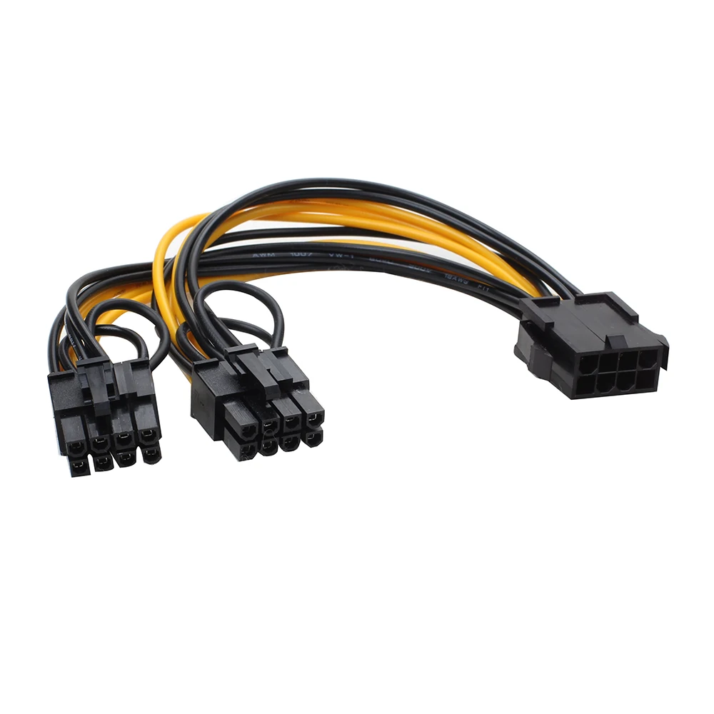Видеокарта для майнинга с 8Pin на 2*8pin(6 + 2) двойной PCI E PCIe ( 6Pin 2Pin) разветвитель