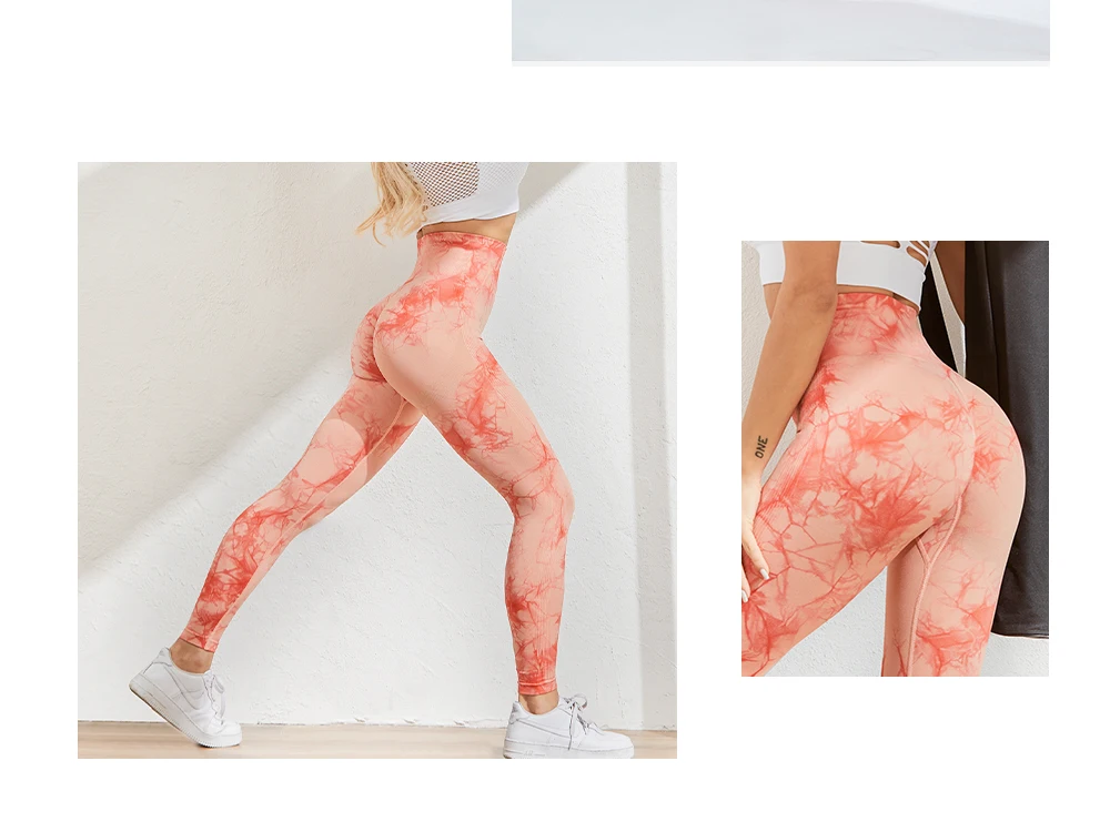 tights for women SALSPOR Tie Dye Bubble Butt Sexy Push Up Leggings High Waist Women Fitness Seamless Women Leggins Slim Gym Sport Leggings Women spanx faux leather leggings