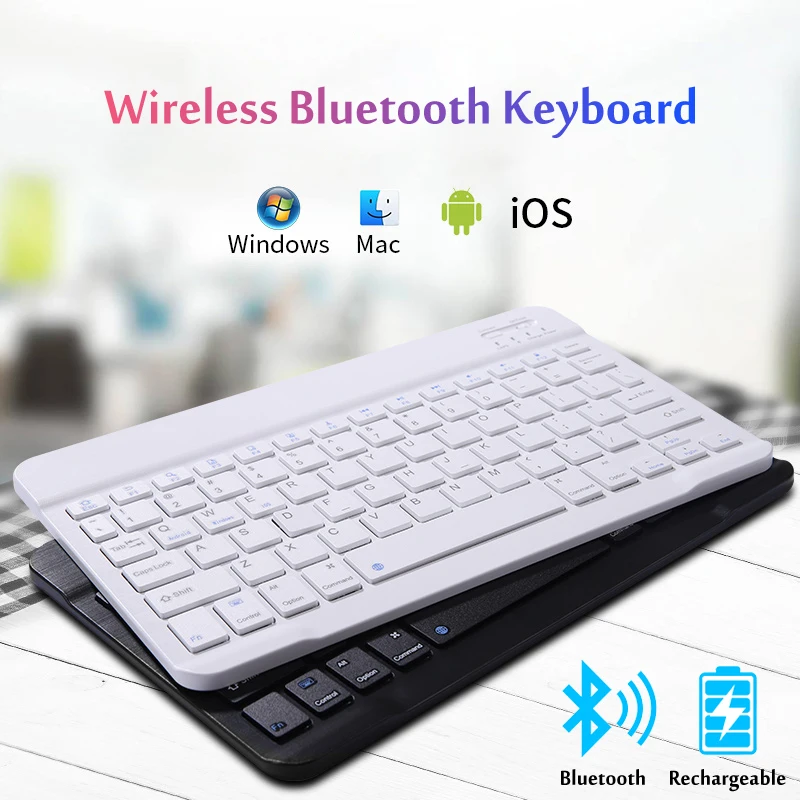 Портативный мини беспроводной Bluetooth клавиатура для Samsung Huawei xiaomi iPad планшет с IOS