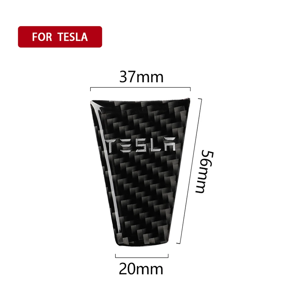 

For Tesla Model S Model X Car Steering Wheel Decorative Stickers Auto Interior Carbon Fiber Protective Decors Car Accessories