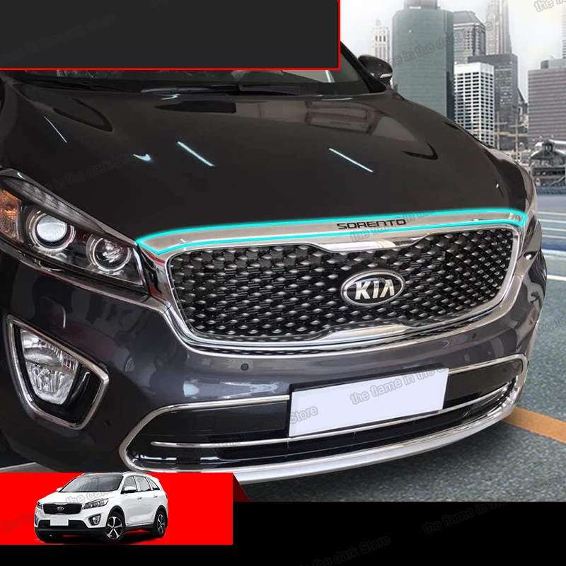 Lsrtw2017 abs Блестящий ситечко головное покрытие автомобиля панель для kia sorento prime 2015