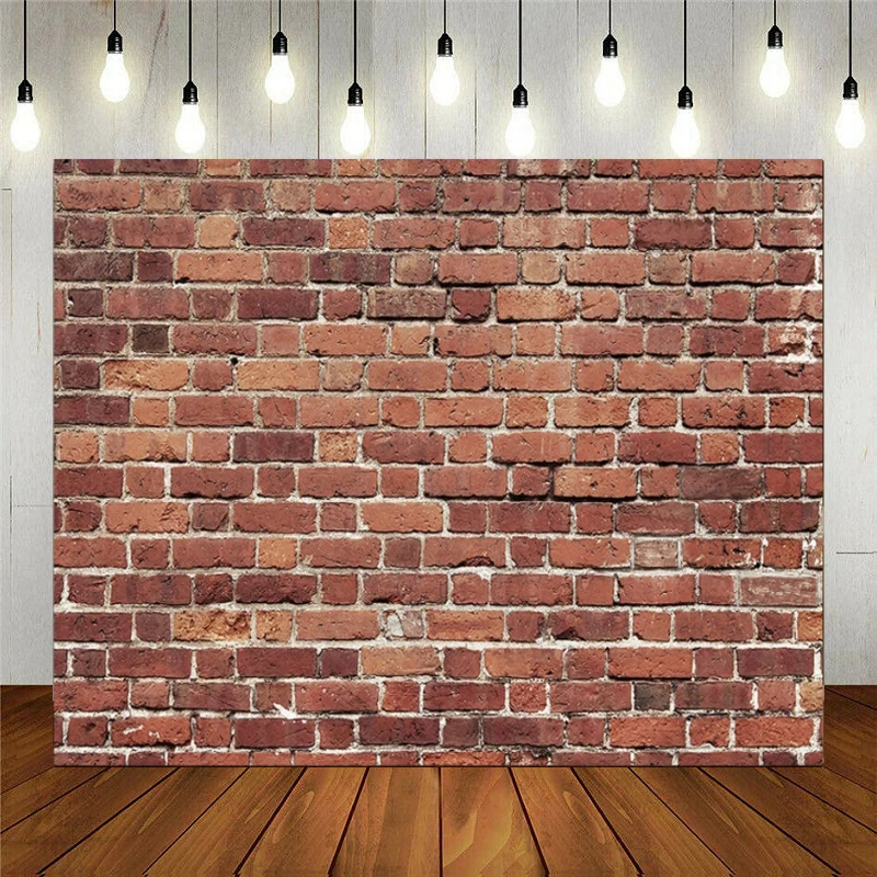 

Red Brick Wall Photography Backdrop Photo Background Kids Birthday Cake Smash Photoshoot Wedding Graduation Party Banner