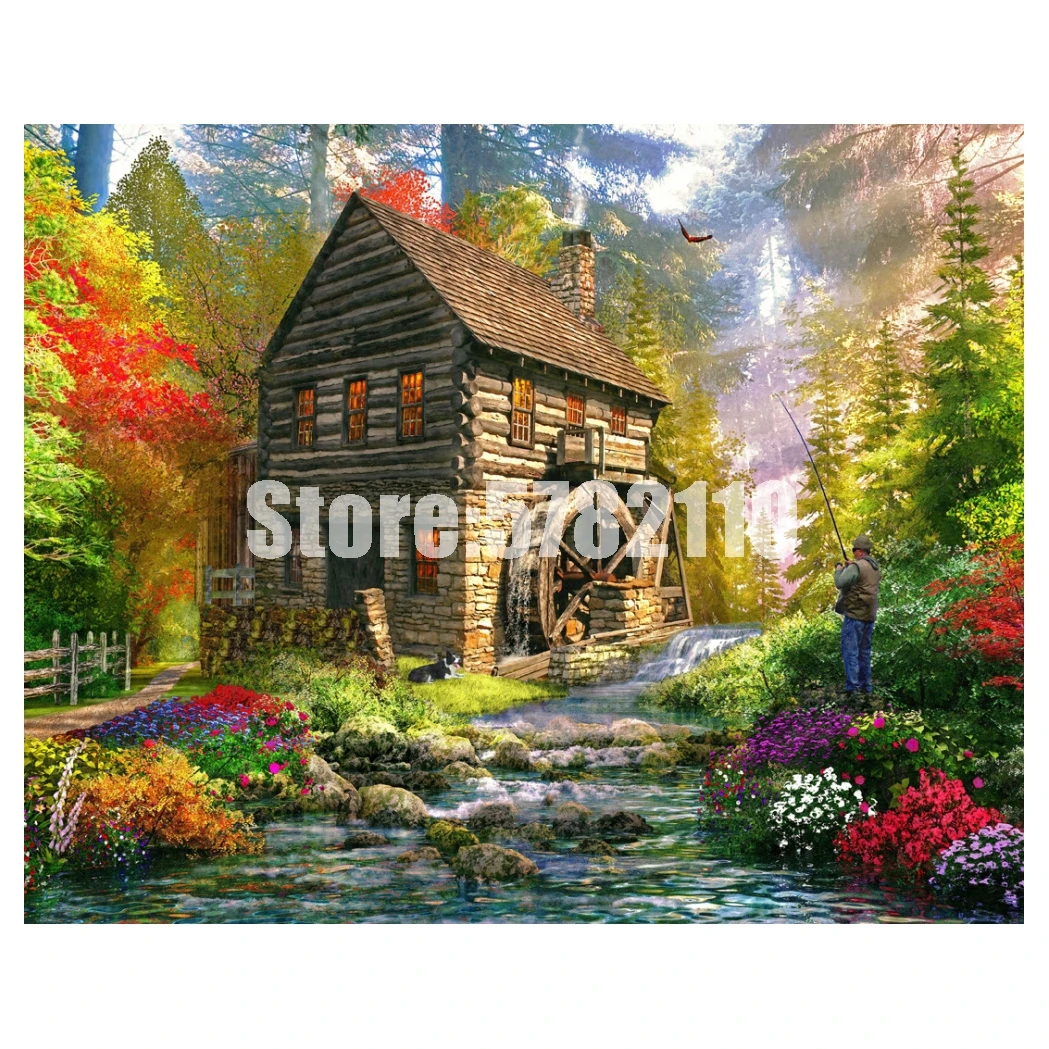 Алмазная картина 5D Diy вышивка крестом настенная наклейка мозаика пейзаж