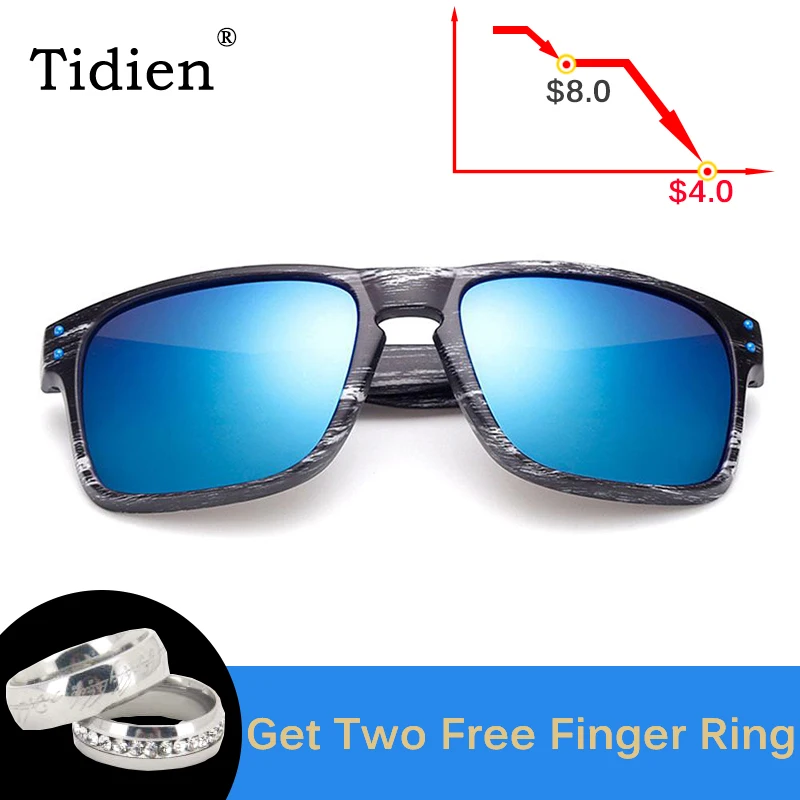 Tidien Квадратные Солнцезащитные очки для вождения мужские цветные Модные Ретро