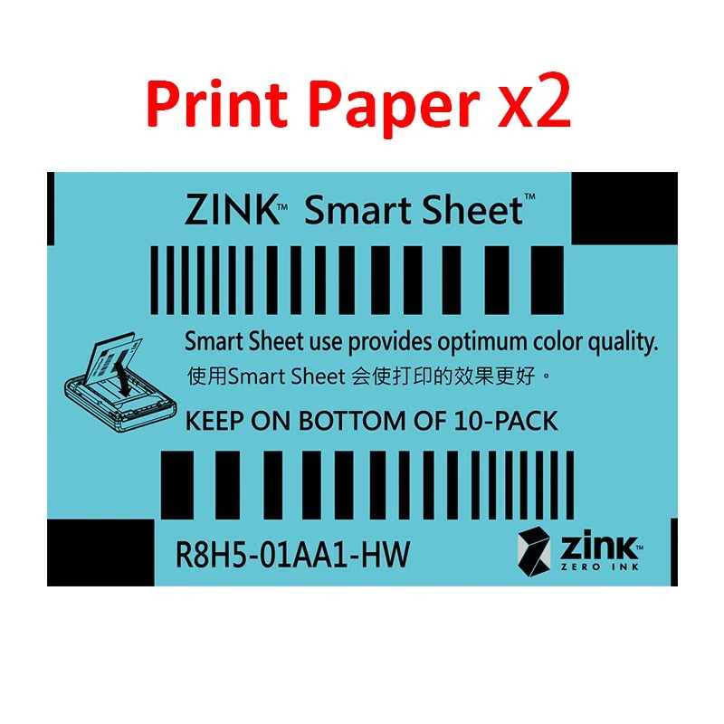 Print Paper Only huawei AR принтер 300 точек/дюйм портативный фотопринтер Honor Карманный принтер Bluetooth 4,1 Поддержка DIY поделиться 500 мАч - Цвет: Print Paper Only