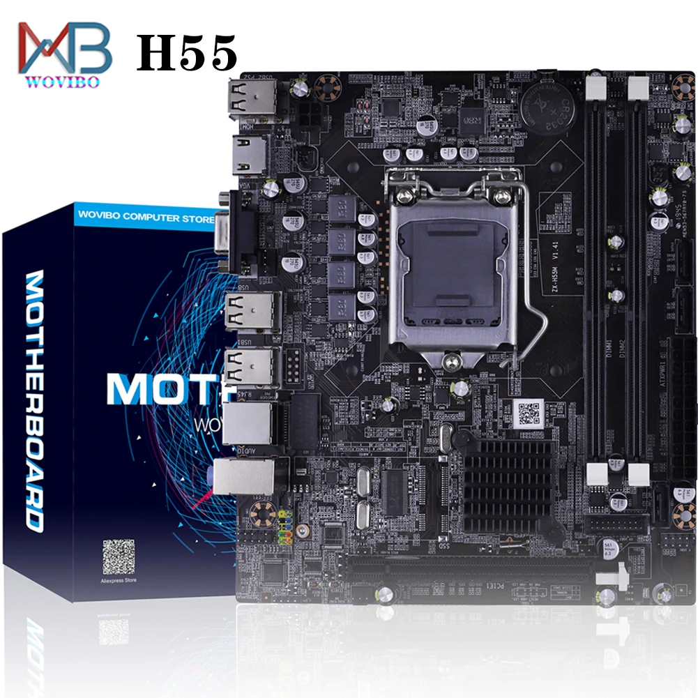 Материнская плата H55 LGA 1156 DDR3 память для Intel LGA1156 десктопная материнская I3 I5 I7 Xeon x3470