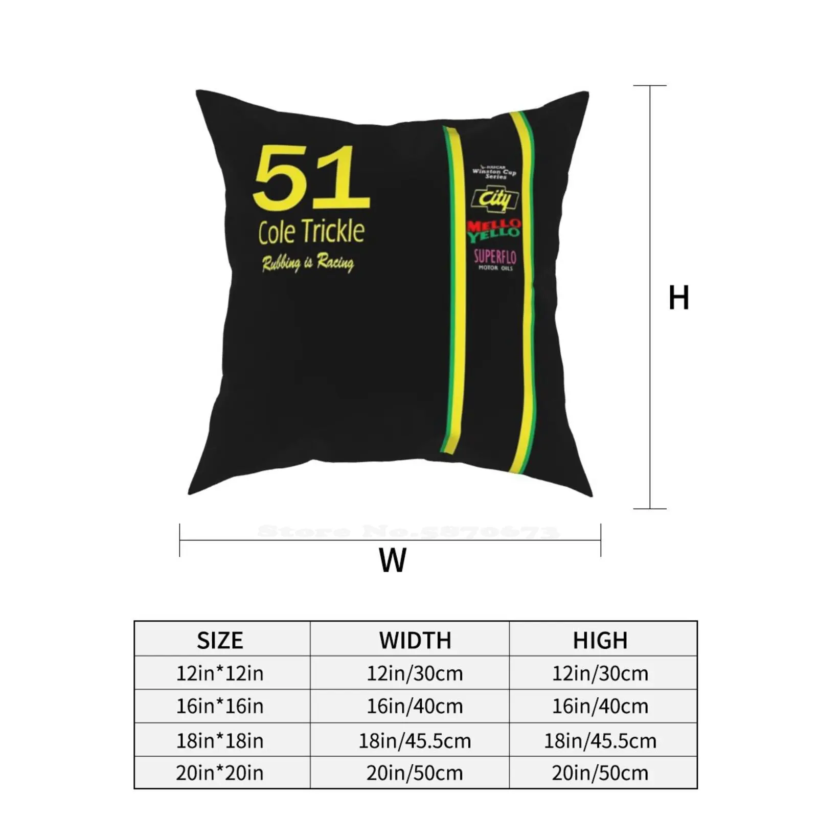 Коул дни капельки грома Rubbin Is Racin Home Диван автомобиль Талия бросать наволочку -