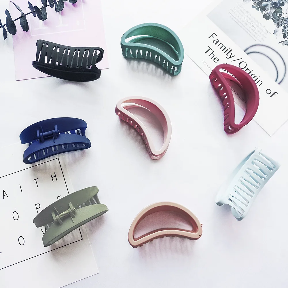 Матовая выдалбливающая акриловая заколка для волос простая ванны конфетные