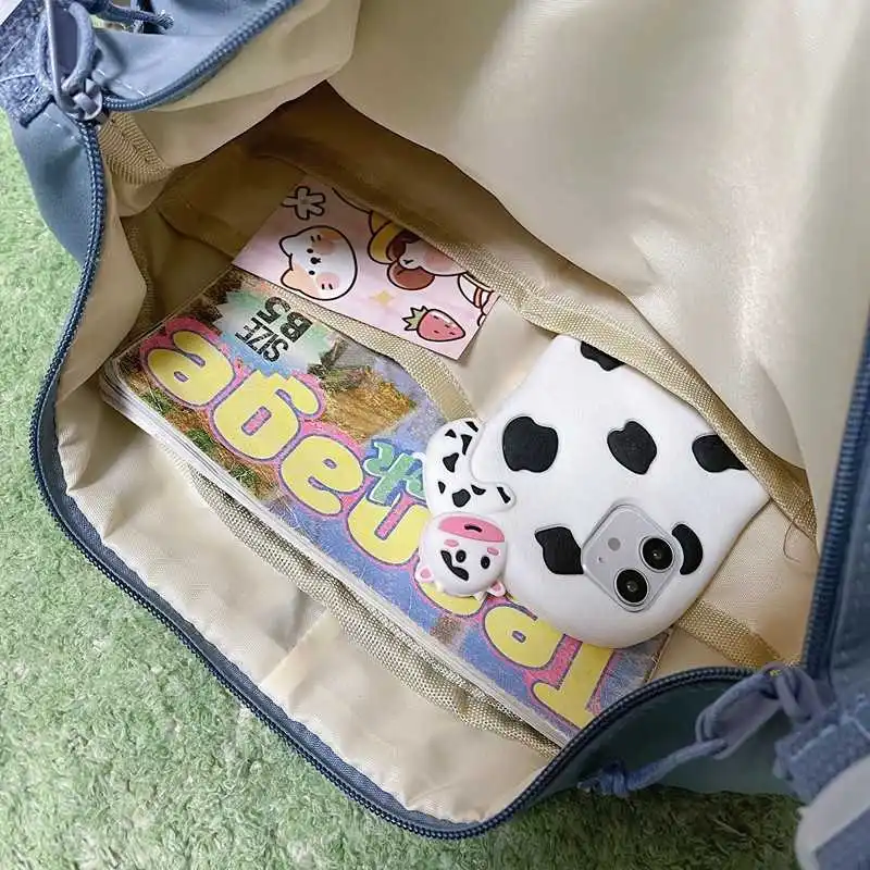 

2021 new harajuku beautiful female backpack doll University bags for girls nylon high-capacity outdoor travel packs