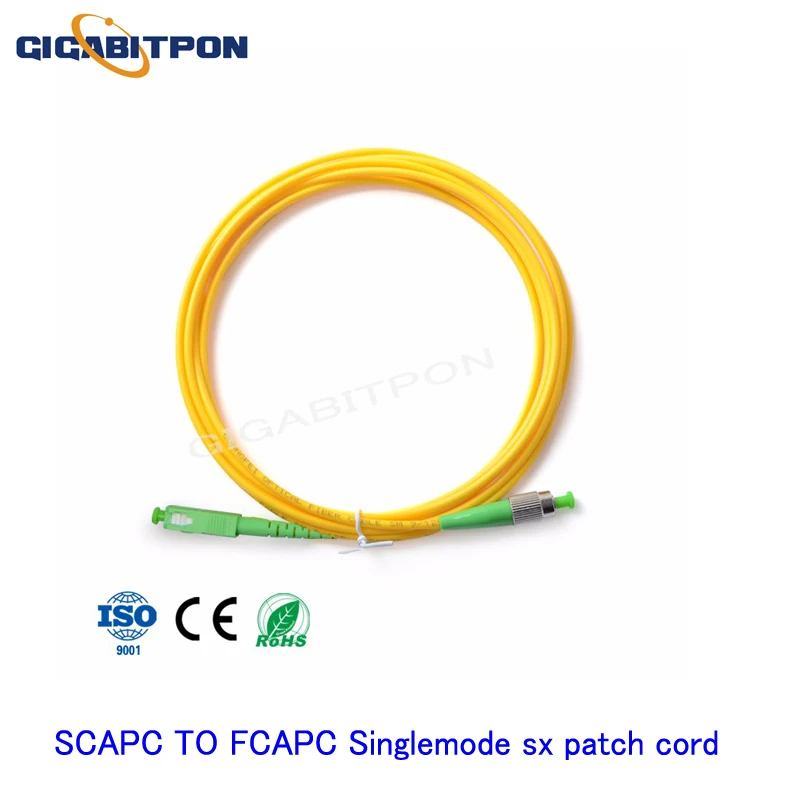 FC-SC Fiber Optic Patch Cord FC/APC-SC/APC Fiber Optic Cable SM SX 3.0mm G652D FTTH Fiber Optic Patch Cord 10pcs/pack