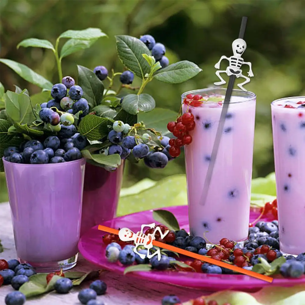 5 шт./компл. Хэллоуин соломенная шляпа с черепа тыквы украшения стакан соломенным