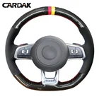 CARDAK, черная замшевая кожа из углеродного волокна для Volkswagen Golf 7 GTI Golf R MK7 VW Polo GTI