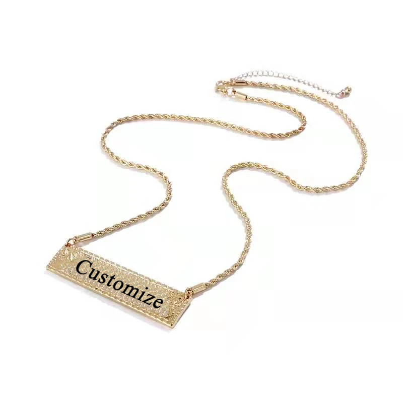 

SophiaXuan Hawaiian Custom Necklace Fashion Personalized Letter Name Chain Big Pendant Necklaces for Women Men Brithday Gifts