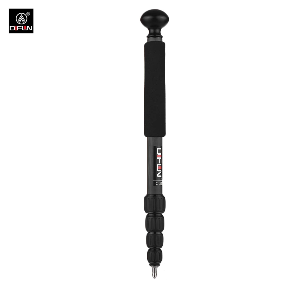 Монопод DIFUN женский Телескопический из углеродного волокна 5 секций 1/4 дюйма 3/8