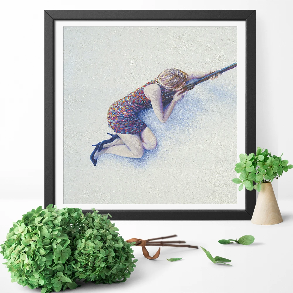 Снежный снайперский постер на палец и печать холсте настенный для украшения