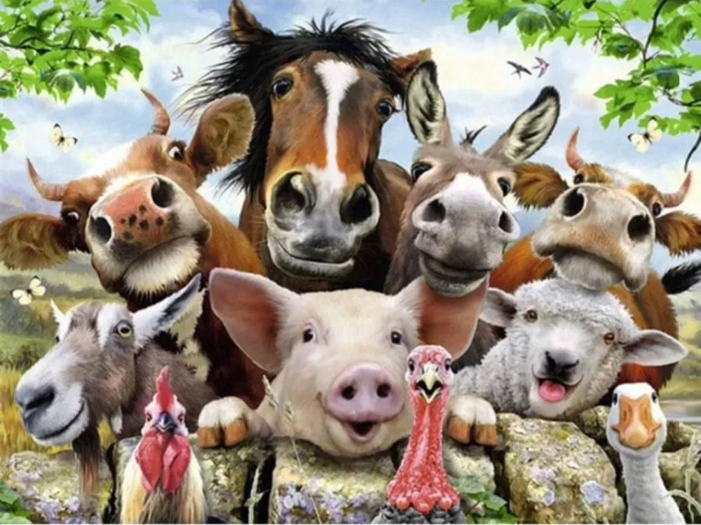 Алмазная живопись новинка 2020 алмазная вышивка с животными семейная картина