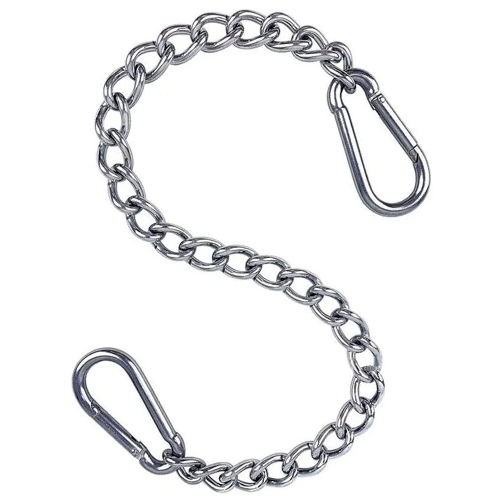 

Stainless Steel Hanging Connecting Chair Chain Kit Hammock Swing Extension Chain Rope with 2 Carabiners Straps with Hook 66/99cm
