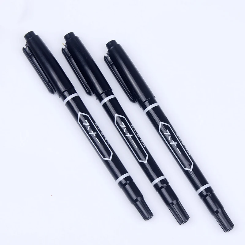 

3 Pieces CD DVD Double Tip Waterproof Permanent Oily Marker Pen Black/Red/Blue