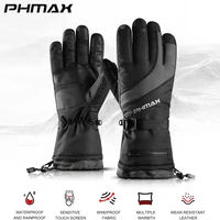 phmax winter ski gloves touch screen outdoor sports thermal snowboard gloves waterproof windproof mountaineering skiing gloves