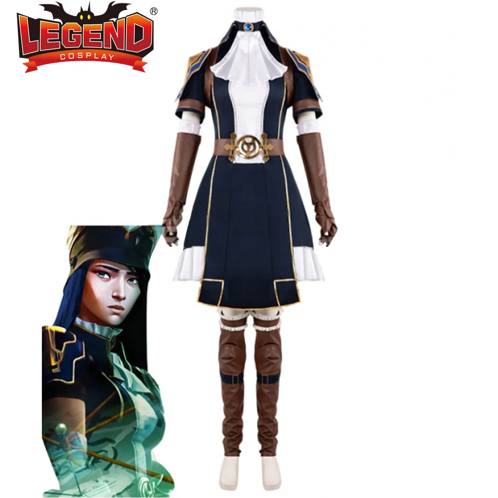 Игра LOL Arcane Caitlyn Косплей шериф пилтовера кайтлин Костюм Униформа платье наряд для