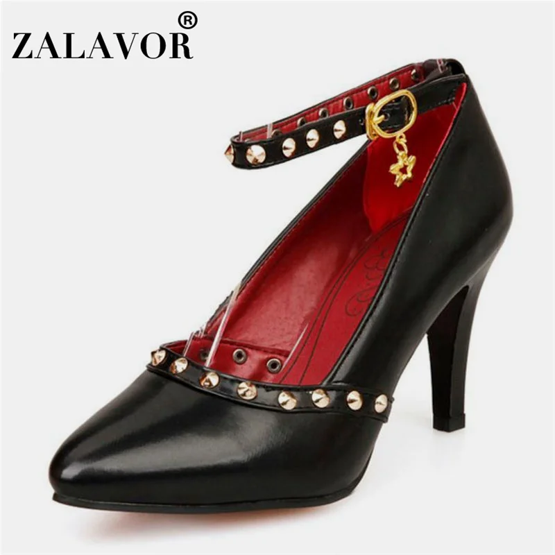 ZALAVOR/Большие размеры 31-48 пикантные женские туфли-лодочки на высоком