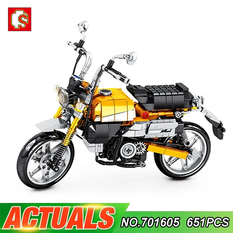 SEMBO 701605 Honda Мотоцикл серии механический мотоцикл модульный строительные блоки