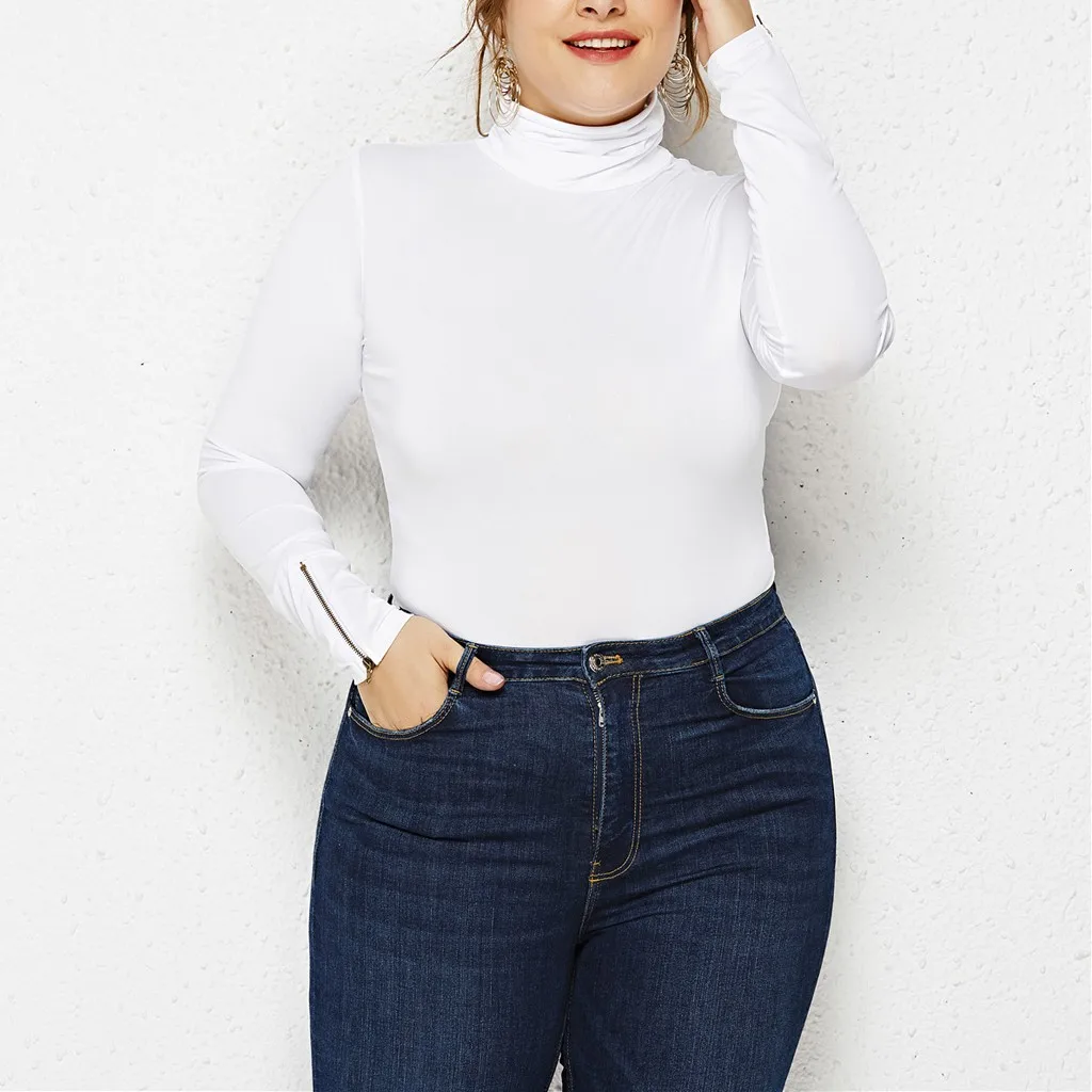 Облегающий силуэт боди Для женщин сексуальные с высоким воротом и длинными