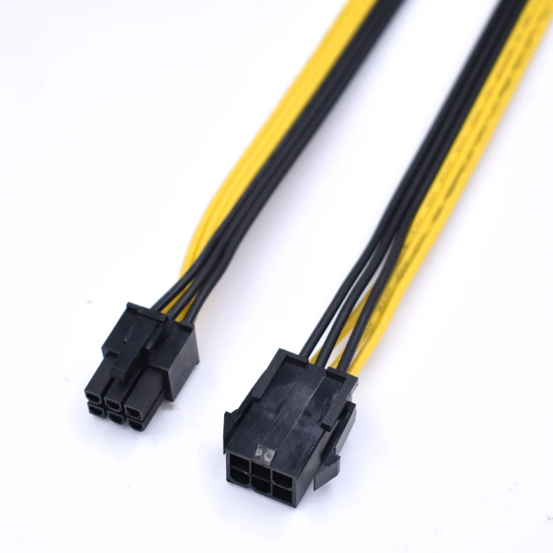 Удлинительный кабель питания 10 шт./лот 20 см/60 см PC PCI E 6pin femate to male 18AWG|pci-e 6pin|pci-e pci-epci-e