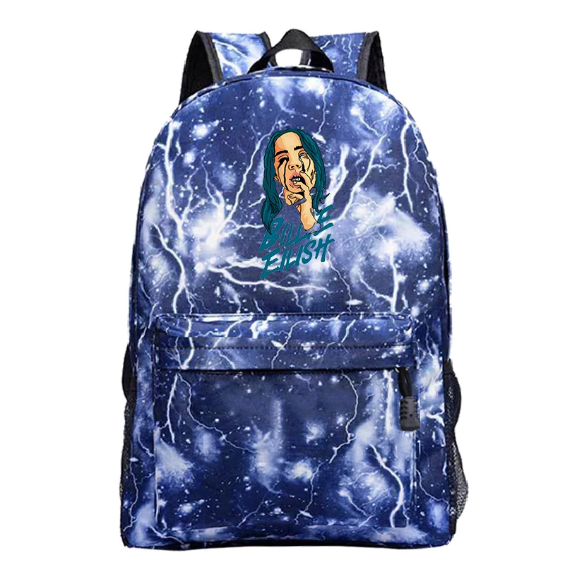 Plecak DJ Singer школьный Billie Eilish рюкзак и сумка A Dos Bad Gay Bookbag Bolso Mujer школьные сумки для девочек-подростков на молнии 8