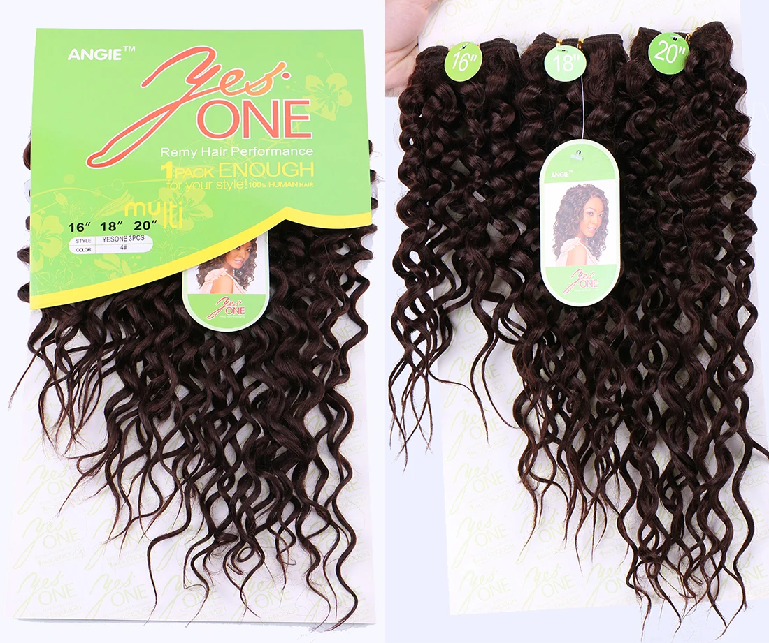 16 18 20 Inches Water Wave Hair Bundles 3 pieces One Set Two Tone Ombre High Temperature Synthetic Hair Extensions Deal