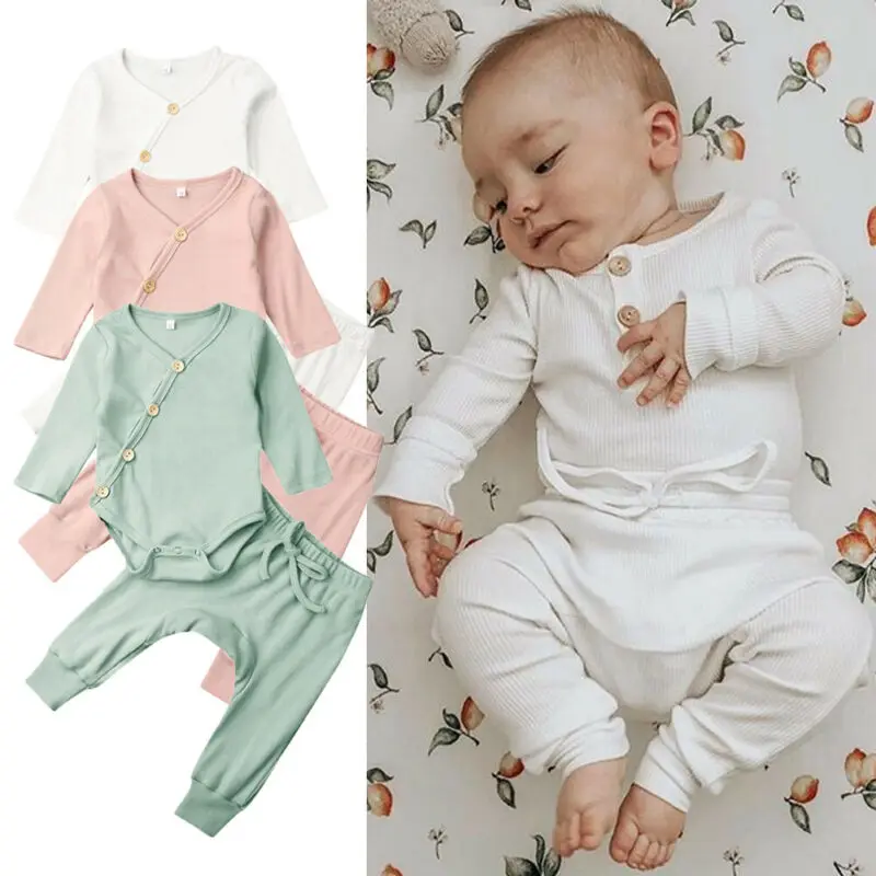 

Комбинезон Emmababy однотонный для маленьких мальчиков и девочек, комплект одежды из 2 предметов, футболка, топ и штаны, спортивный костюм